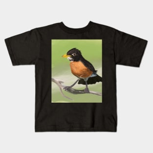 Robin Painting Kids T-Shirt